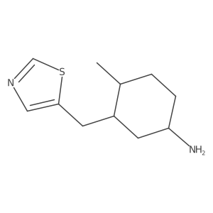 4-Methyl-3-[(1,3-thiazol-5-yl)methyl]cyclohexan-1-amine结构式