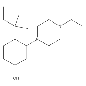 3-(4-Ethylpiperazin-1-yl)-4-(2-methylbutan-2-yl)cyclohexan-1-ol Structure