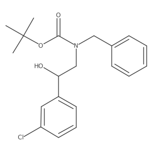 tert-butyl N-benzyl-N-[2-(3-chlorophenyl)-2-hydroxyethyl]carbamate结构式
