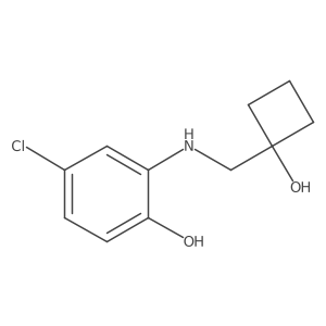 4-Chloro-2-{[(1-hydroxycyclobutyl)methyl]amino}phenol Structure