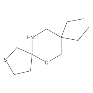 8,8-Diethyl-6-oxa-2-thia-10-azaspiro[4.5]decane结构式