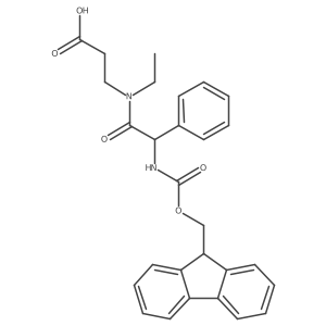 3-[N-ethyl-2-({[(9H-fluoren-9-yl)methoxy]carbonyl}amino)-2-phenylacetamido]propanoic acid结构式