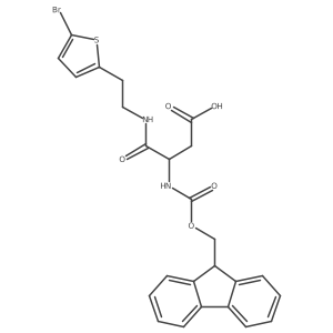 3-{[2-(5-bromothiophen-2-yl)ethyl]carbamoyl}-3-({[(9H-fluoren-9-yl)methoxy]carbonyl}amino)propanoic acid Structure