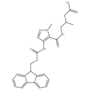 4-{[4-({[(9H-fluoren-9-yl)methoxy]carbonyl}amino)-1-methyl-1H-pyrazol-5-yl]formamido}-3-methylbutanoic acid结构式