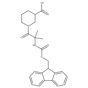 1-[2-({[(9H-fluoren-9-yl)methoxy]carbonyl}amino)-2-methylpropanoyl]piperidine-3-carboxylic acid Structure