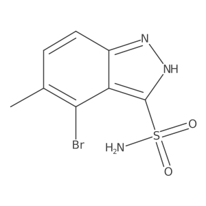 4-bromo-5-methyl-1H-indazole-3-sulfonamide结构式