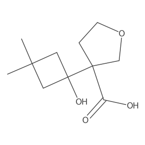 3-(1-Hydroxy-3,3-dimethylcyclobutyl)oxolane-3-carboxylic acid Structure