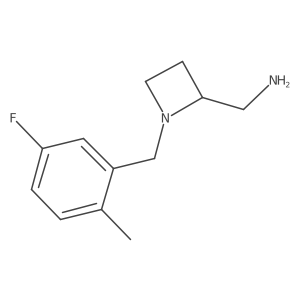 {1-[(5-Fluoro-2-methylphenyl)methyl]azetidin-2-yl}methanamine结构式