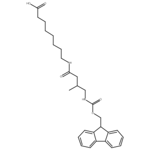8-[4-({[(9H-fluoren-9-yl)methoxy]carbonyl}amino)-3-methylbutanamido]octanoic acid结构式