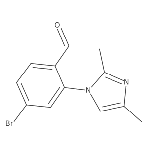 4-bromo-2-(2,4-dimethyl-1H-imidazol-1-yl)benzaldehyde结构式