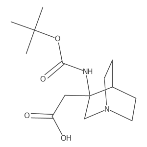 2-(3-{[(Tert-butoxy)carbonyl]amino}-1-azabicyclo[2.2.2]octan-3-yl)acetic acid结构式