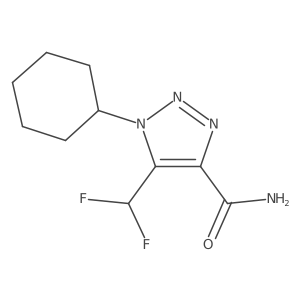 1-cyclohexyl-5-(difluoromethyl)-1H-1,2,3-triazole-4-carboxamide Structure