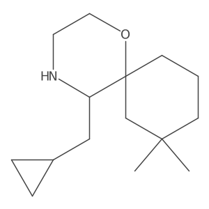 5-(Cyclopropylmethyl)-8,8-dimethyl-1-oxa-4-azaspiro[5.5]undecane结构式