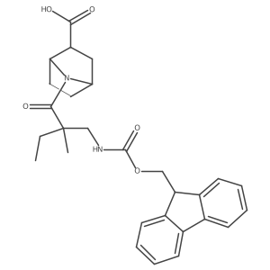 7-{2-[({[(9H-fluoren-9-yl)methoxy]carbonyl}amino)methyl]-2-methylbutanoyl}-7-azabicyclo[2.2.1]heptane-2-carboxylic acid Structure
