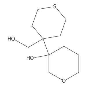 3-[4-(Hydroxymethyl)thian-4-yl]oxan-3-ol结构式
