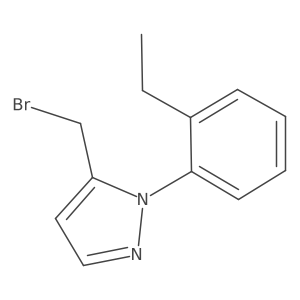 5-(bromomethyl)-1-(2-ethylphenyl)-1H-pyrazole Structure
