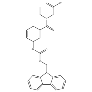 2-{N-ethyl-1-[5-({[(9H-fluoren-9-yl)methoxy]carbonyl}amino)cyclohex-3-en-1-yl]formamido}acetic acid结构式