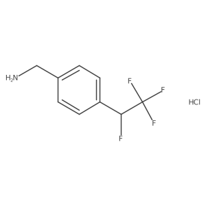 [4-(1,2,2,2-Tetrafluoroethyl)phenyl]methanamine hydrochloride结构式