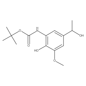 tert-butyl N-{2-hydroxy-5-[(1S)-1-hydroxyethyl]-3-methoxyphenyl}carbamate结构式