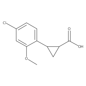 rac-(1R,2R)-2-(4-chloro-2-methoxyphenyl)cyclopropane-1-carboxylic acid Structure
