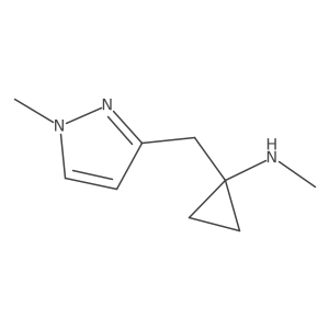 N-methyl-1-[(1-methyl-1H-pyrazol-3-yl)methyl]cyclopropan-1-amine Structure