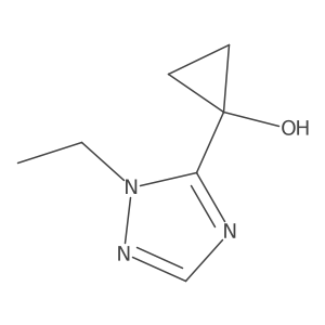 1-(1-ethyl-1H-1,2,4-triazol-5-yl)cyclopropan-1-ol结构式