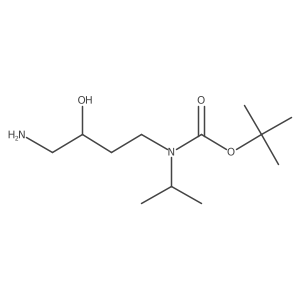 tert-butyl N-(4-amino-3-hydroxybutyl)-N-(propan-2-yl)carbamate结构式