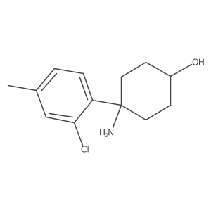 4-Amino-4-(2-chloro-4-methylphenyl)cyclohexan-1-ol结构式