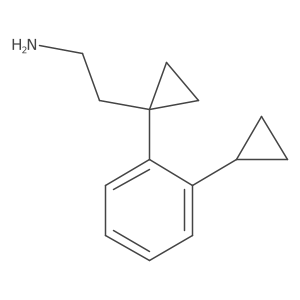 2-[1-(2-Cyclopropylphenyl)cyclopropyl]ethan-1-amine Structure