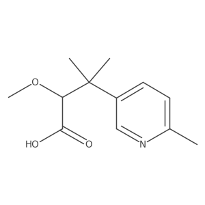 2-Methoxy-3-methyl-3-(6-methylpyridin-3-yl)butanoic acid Structure