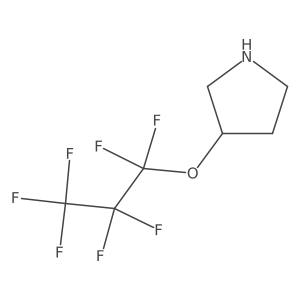 3-(Heptafluoropropoxy)pyrrolidine结构式