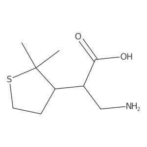 3-Amino-2-(2,2-dimethylthiolan-3-yl)propanoic acid结构式
