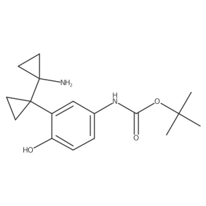 tert-butyl N-{3-[1-(1-aminocyclopropyl)cyclopropyl]-4-hydroxyphenyl}carbamate结构式