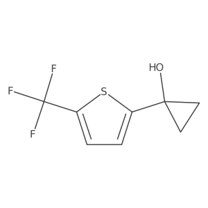 1-[5-(Trifluoromethyl)thiophen-2-yl]cyclopropan-1-ol Structure