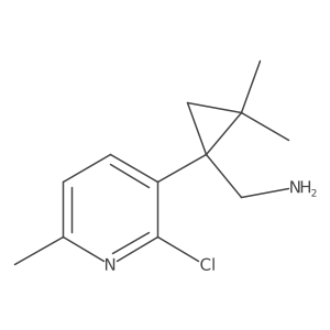 [1-(2-Chloro-6-methylpyridin-3-yl)-2,2-dimethylcyclopropyl]methanamine Structure