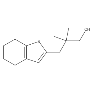 2,2-Dimethyl-3-(4,5,6,7-tetrahydro-1-benzothiophen-2-yl)propan-1-ol结构式