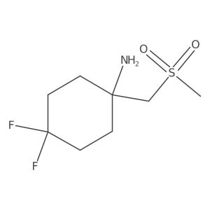 4,4-Difluoro-1-(methanesulfonylmethyl)cyclohexan-1-amine结构式