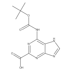 6-{[(tert-butoxy)carbonyl]amino}-1H-purine-2-carboxylic acid Structure