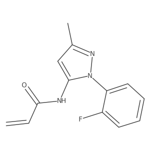 N-[2-(2-Fluorophenyl)-5-methylpyrazol-3-yl]prop-2-enamide Structure