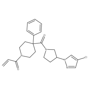 1-{4-[3-(4-chloro-1H-pyrazol-1-yl)pyrrolidine-1-carbonyl]-4-phenylpiperidin-1-yl}prop-2-en-1-one Structure