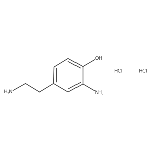 2-Amino-4-(2-aminoethyl)phenol;dihydrochloride结构式
