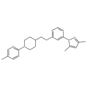 4-(3,5-dimethyl-1H-pyrazol-1-yl)-6-{[1-(5-fluoropyrimidin-2-yl)piperidin-4-yl]methoxy}pyrimidine结构式