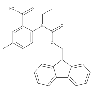 2-[ethyl({[(9H-fluoren-9-yl)methoxy]carbonyl})amino]-5-methylbenzoic acid结构式