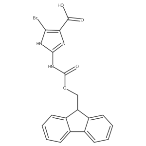 4-bromo-2-({[(9H-fluoren-9-yl)methoxy]carbonyl}amino)-1H-imidazole-5-carboxylic acid Structure