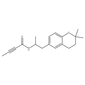 N-[(2R)-1-(2,2-Dimethyl-3,4-dihydrochromen-6-yl)propan-2-yl]but-2-ynamide结构式