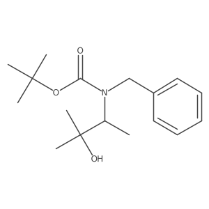 tert-butyl N-benzyl-N-(3-hydroxy-3-methylbutan-2-yl)carbamate结构式