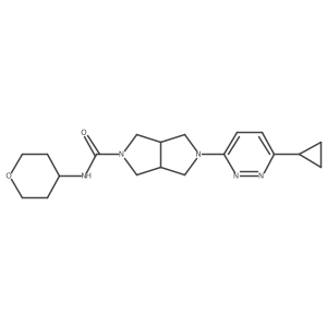 5-(6-cyclopropylpyridazin-3-yl)-N-(oxan-4-yl)-octahydropyrrolo[3,4-c]pyrrole-2-carboxamide Structure