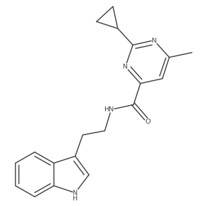 2-Cyclopropyl-N-[2-(1H-indol-3-yl)ethyl]-6-methylpyrimidine-4-carboxamide Structure