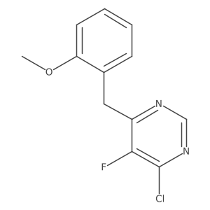 4-Chloro-5-fluoro-6-[(2-methoxyphenyl)methyl]pyrimidine结构式