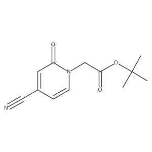 Tert-butyl 2-(4-cyano-2-oxo-1,2-dihydropyridin-1-yl)acetate结构式